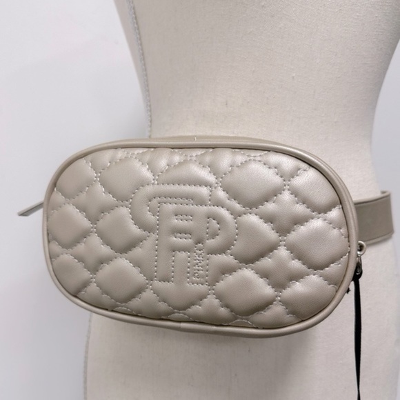 Pinko Quilted Champagne Belt Shoulder Bag NWT $599 - Picture 2 of 11